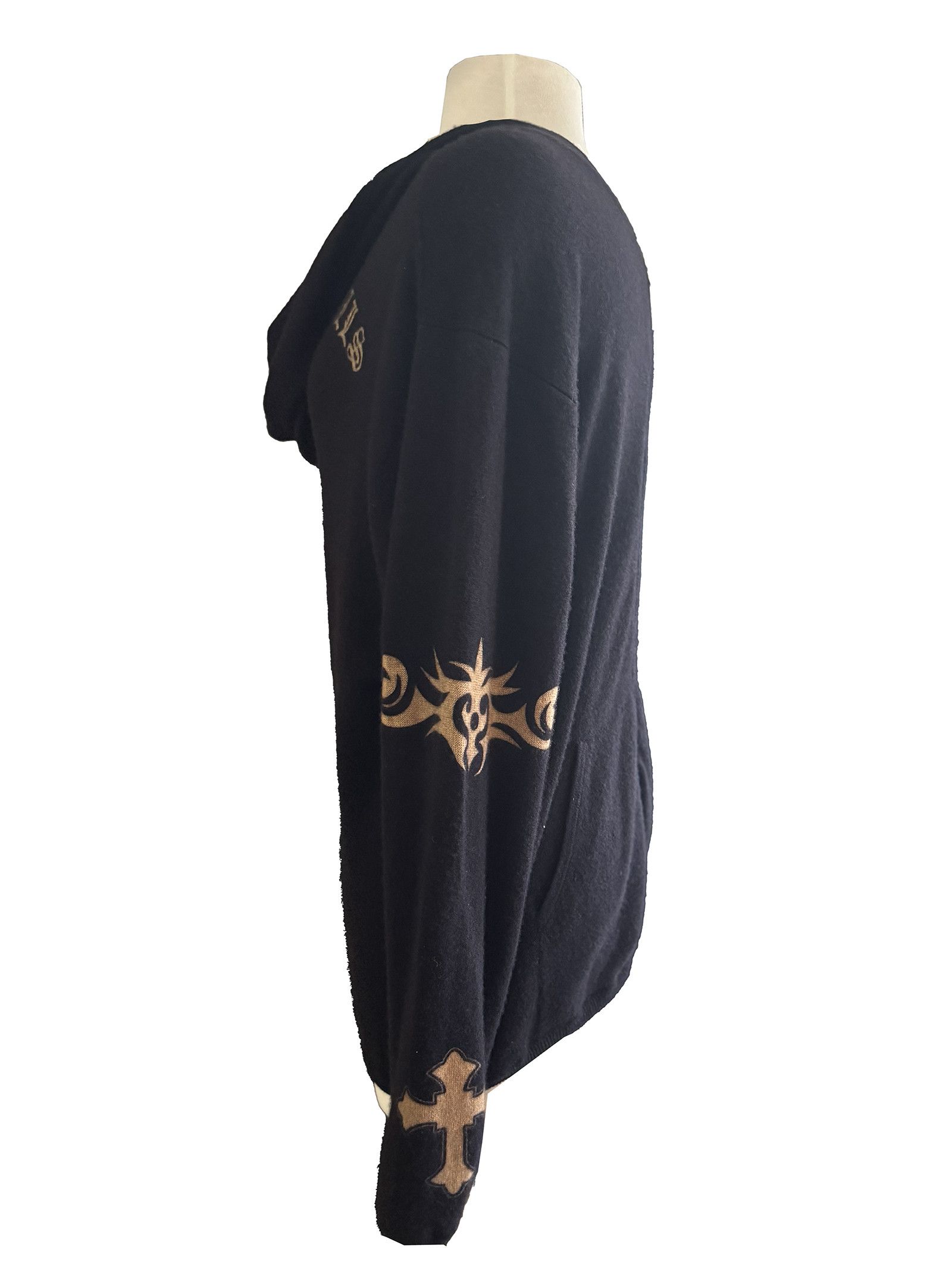 A&G Rock A&G MENS CASHMERE TATOO "SUGAR SKULL" ZIP HOODIE Size US S / EU 44-46 / 1 - 3 Thumbnail