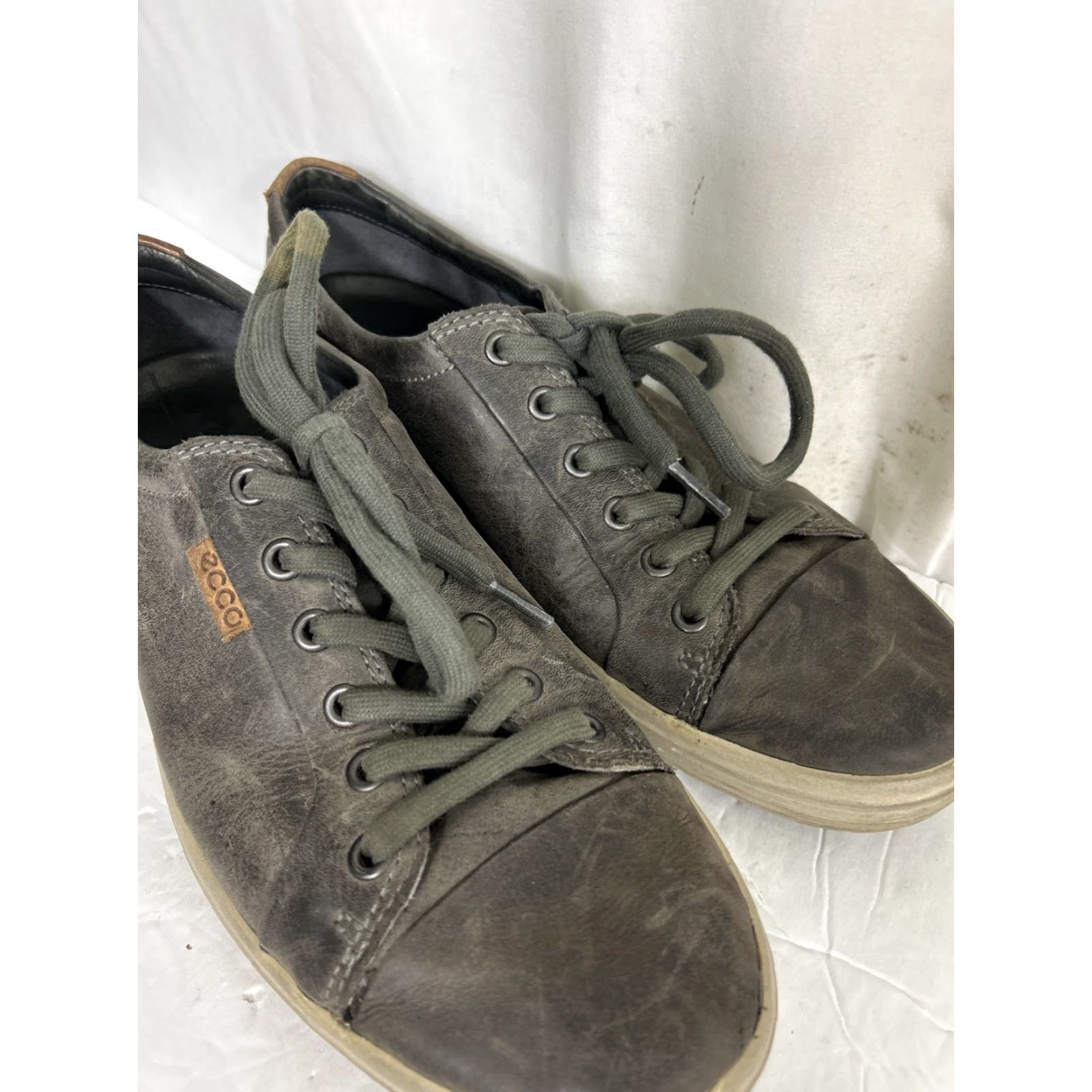 Ecco Mens ECCO Soft 7 Sneaker Casual Leather Titanium Gray 8.5/8 US 42 EU Lace Up Breathable Cushioned Leather Upper Rubber Sole Mens Size US M / EU 48-50 / 2 - 3 Thumbnail