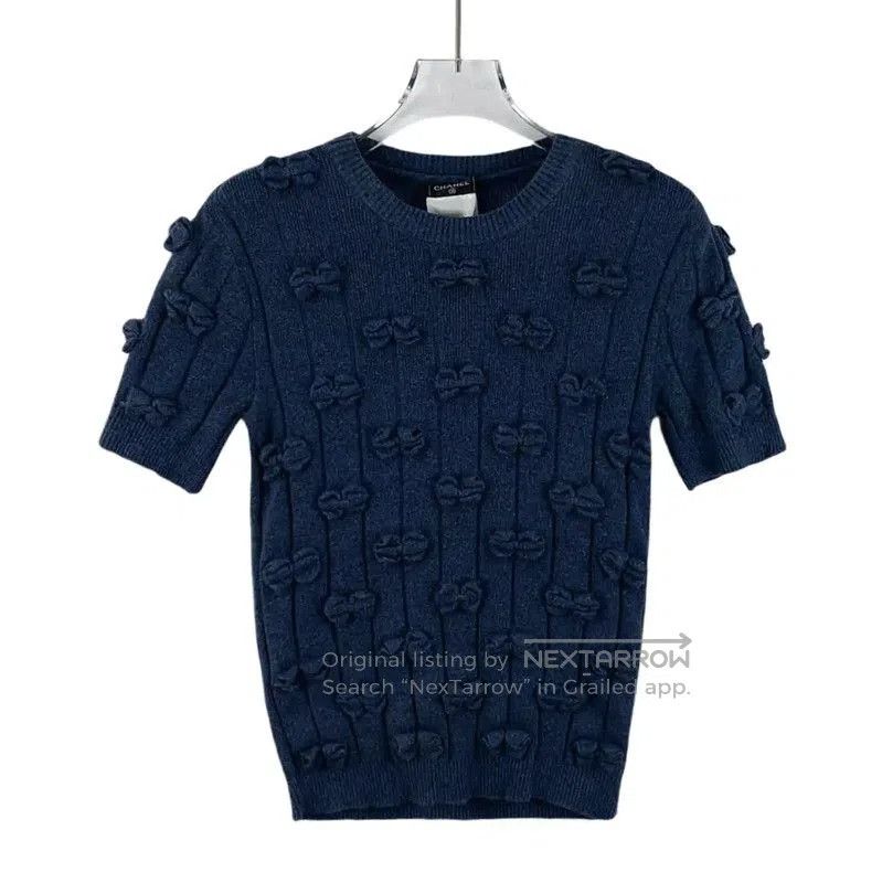 Chanel Chanel Navy Cotton Pullover Sweater for Women . Size XS / US 0-2 / IT 36-38 - 1 Thumbnail