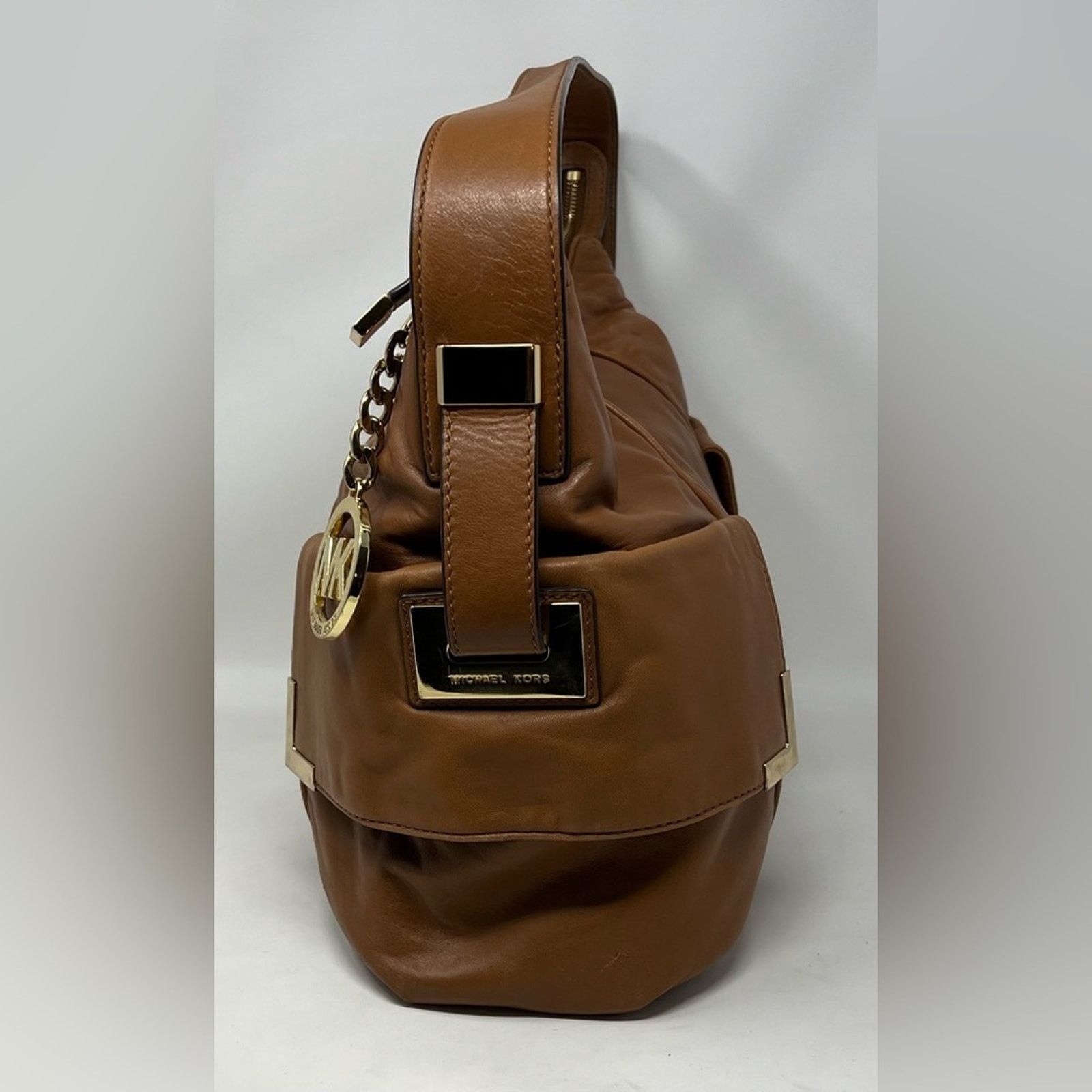 Michael Kors MICHAEL KORS-Leather Brown Beverly Handbag Size ONE SIZE - 8 Thumbnail