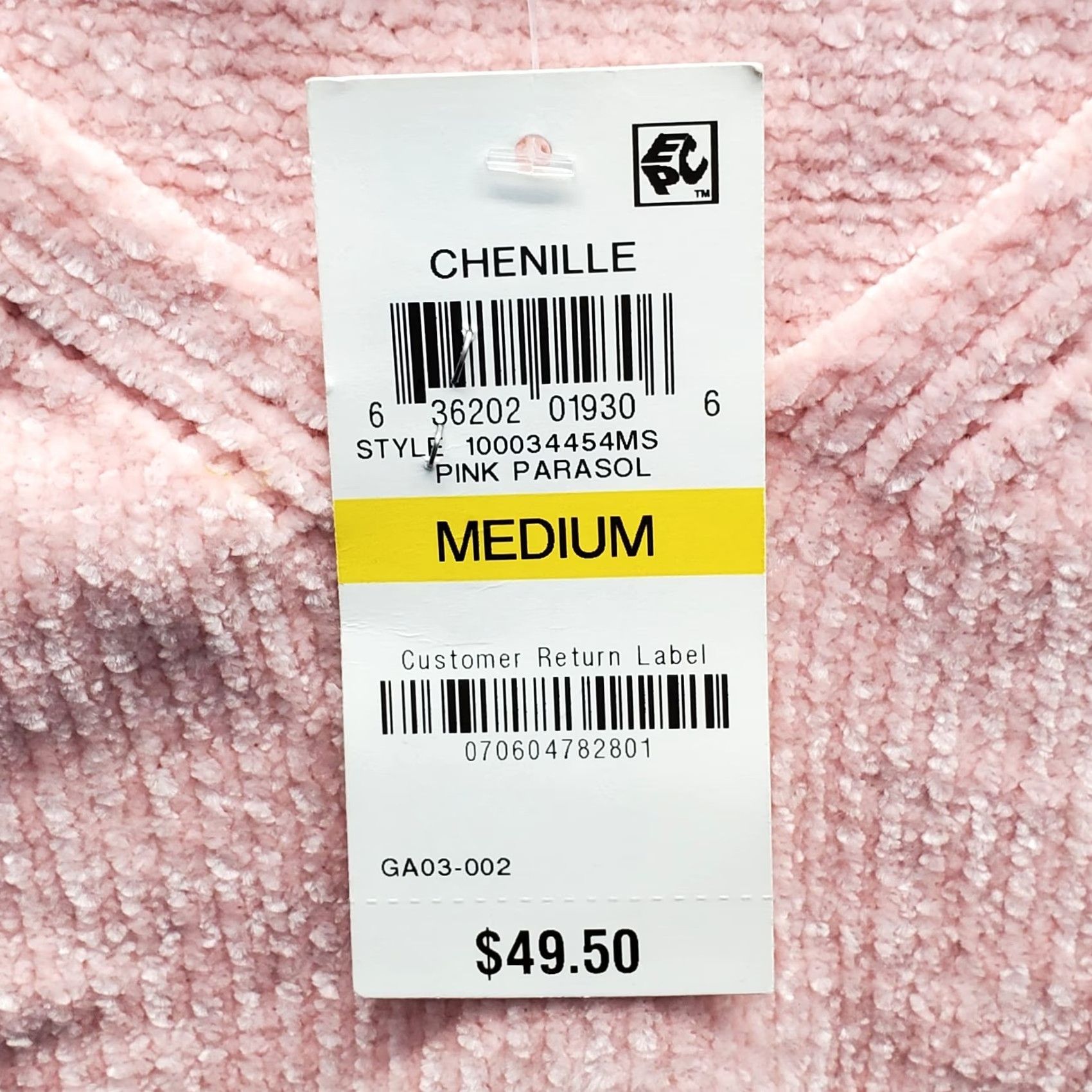 Vintage Maison Jules Womens V-Neck Chenille Sweater M Pink Knit Pullover Casual Slit High Low Size M / US 6-8 / IT 42-44 - 7 Thumbnail