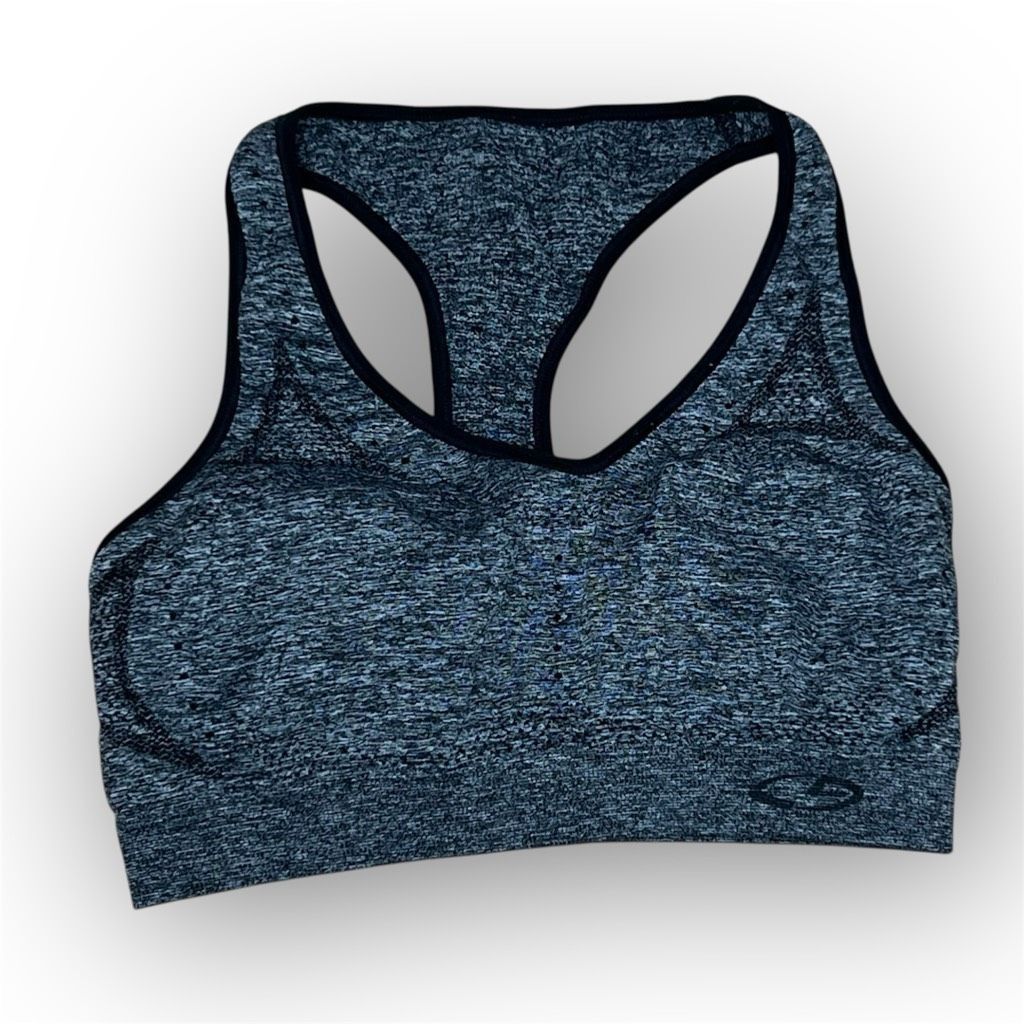 Champion Champion, Sports Bra Heather Gray Racerback Black Trim Athle Size S / US 4 / IT 40 - 1 Thumbnail