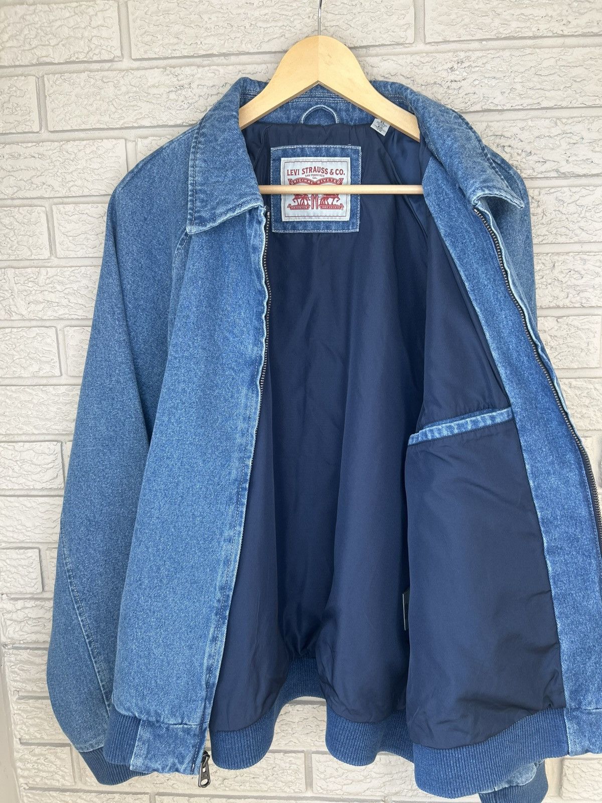 Levi's Levis Denim Bomber Jacket Size US XL / EU 56 / 4 - 9 Thumbnail