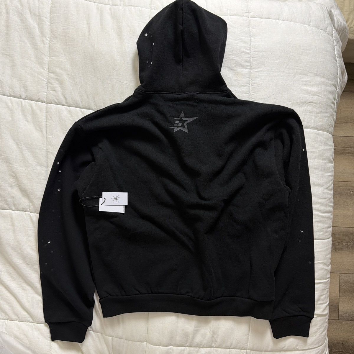 Sp5der Sp5der Rhinestone Punk V2 hoodie black Size US XL / EU 56 / 4 - 2 Thumbnail