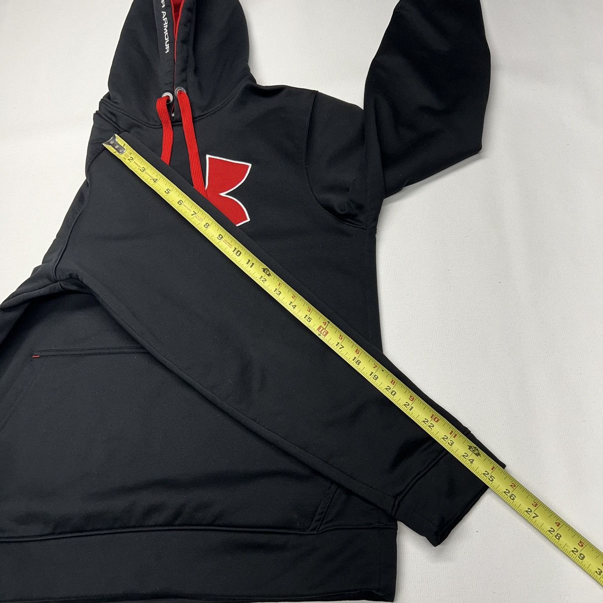 Under Armour Under Armour Hoodie Black Red Fleece Sweatshirt Logo Size US S / EU 44-46 / 1 - 17 Thumbnail