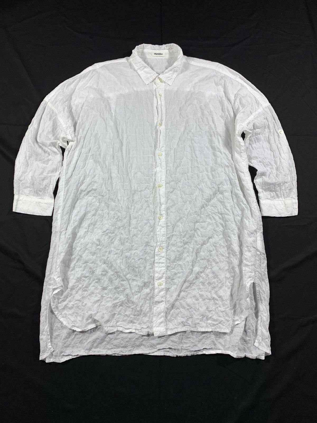 Issey Miyake × Japanese Brand × Tsumori Chisato Issey Miyake Plantation White Pleated Oversize Style Size US M / EU 48-50 / 2 - 1 Thumbnail