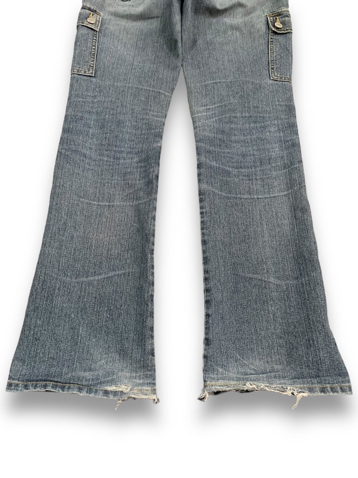 Japanese Brand Vintage Japanese Brand Oririn Flare Distressed Cargo Jeans Size US 29 - 14 Thumbnail