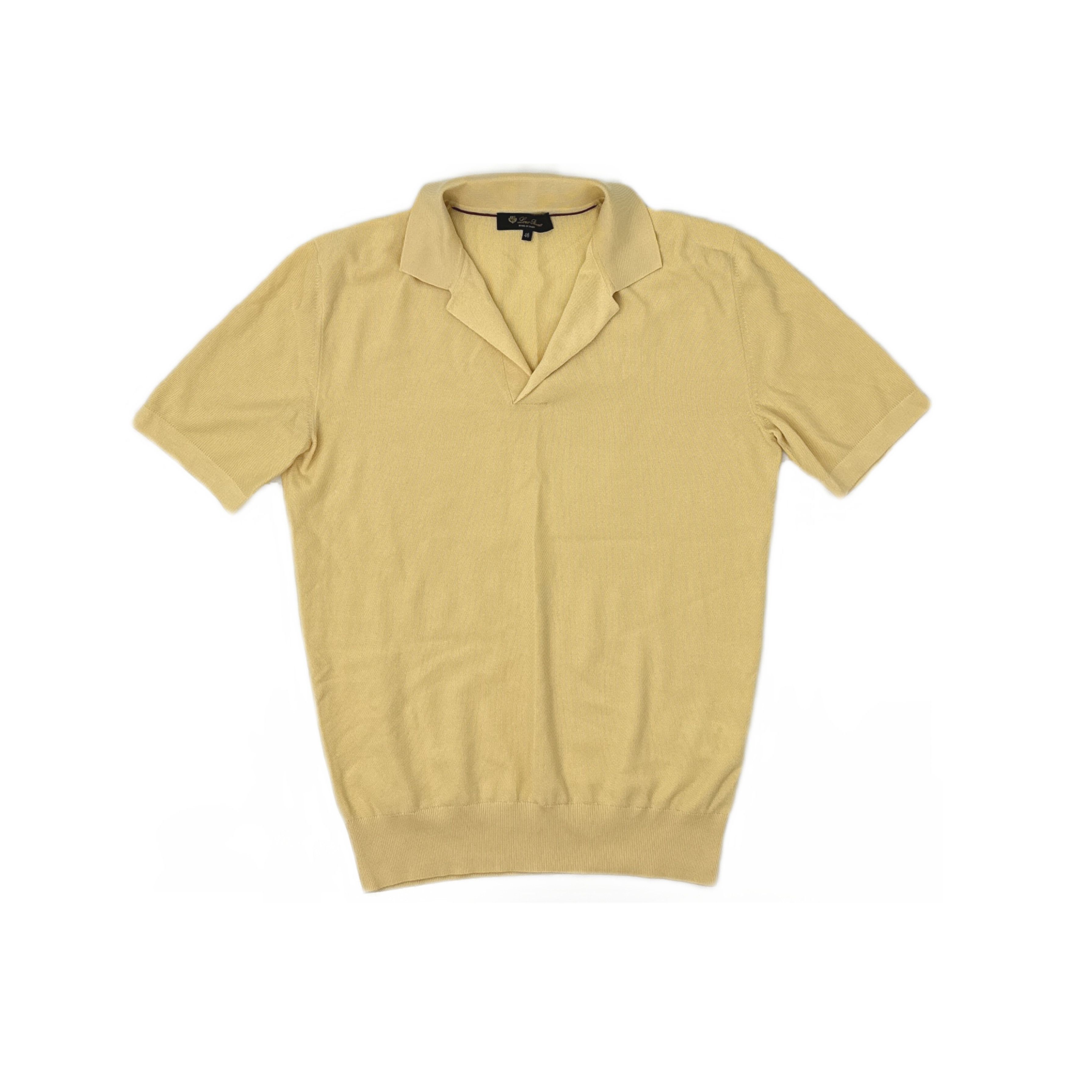 Loro Piana Loro Piana Buttonless Cotton Silk Polo Shirt Size S Size US S / EU 44-46 / 1 - 1 Thumbnail