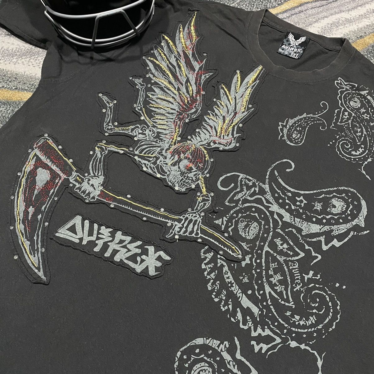Avirex × Vintage Vintage Y2K Avirex Grim Reaper Size US XXL / EU 58 / 5 - 4 Thumbnail