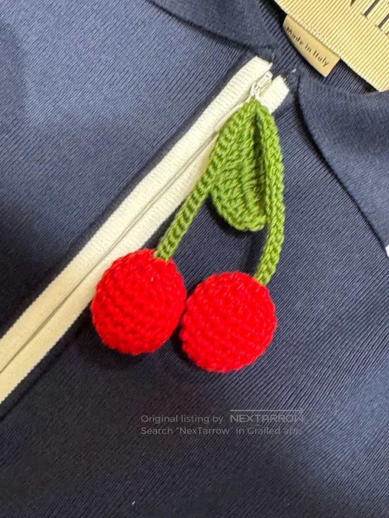Valentino Valentino Little cherry knitted polo shirt Size S / US 4 / IT 40 - 4 Thumbnail