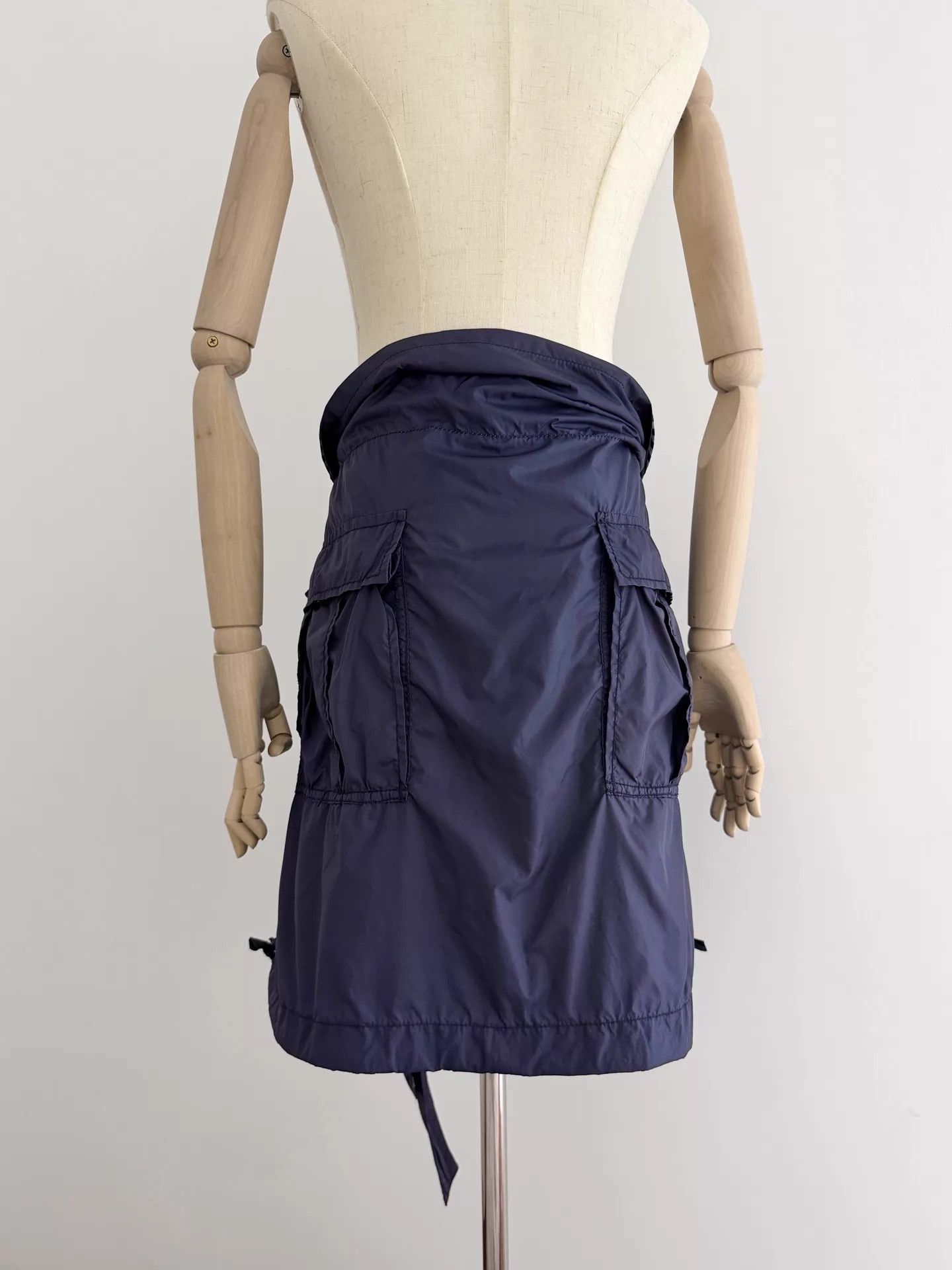 Comme des Garcons CDG Balloon Skirt Cotton-Nylon Drawstring Double Layer Size 27" / US 4 / IT 40 - 6 Thumbnail