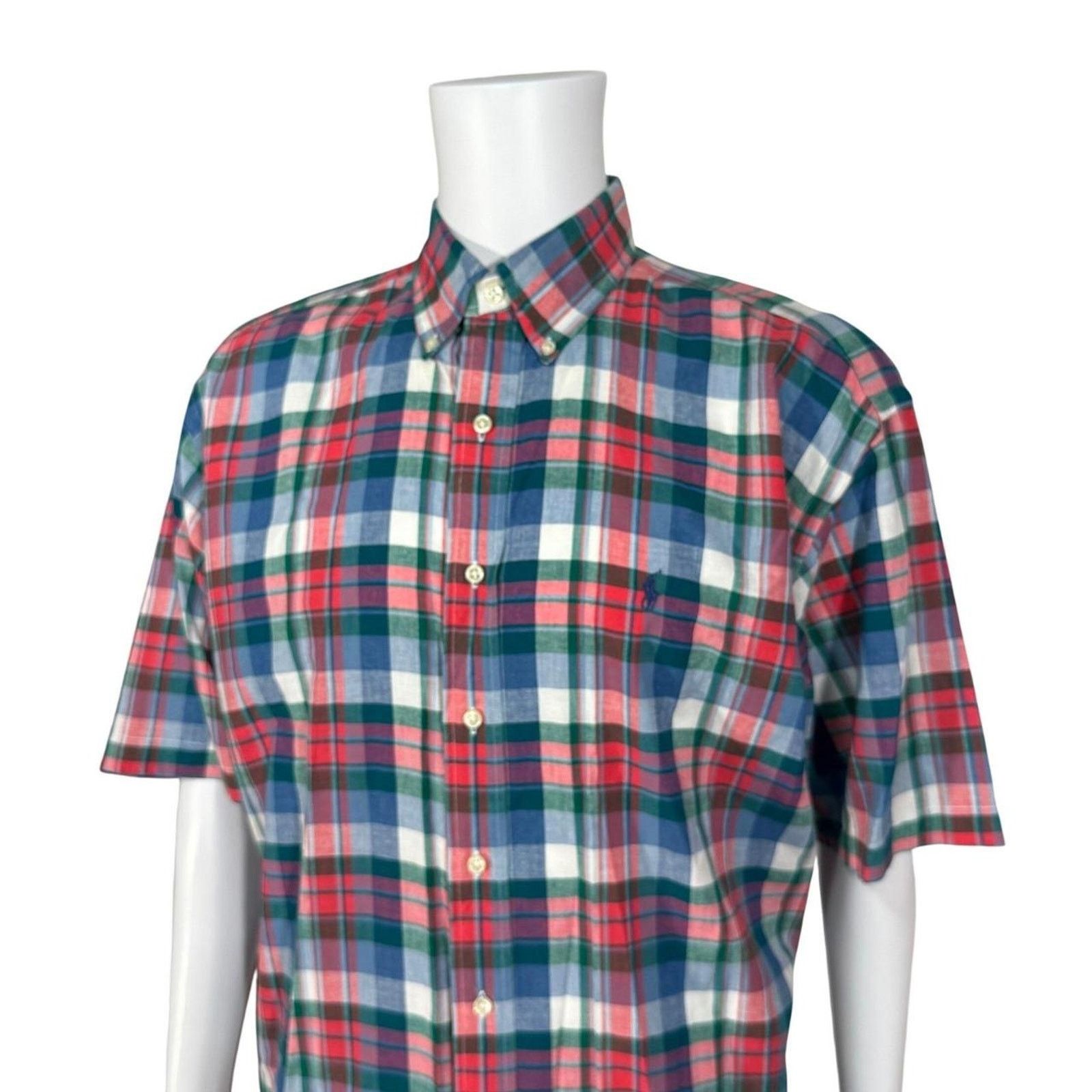 Ralph Lauren Ralph Lauren Blake Plaid Short Sleeve Button Down Shirt LG Size US L / EU 52-54 / 3 - 5 Thumbnail