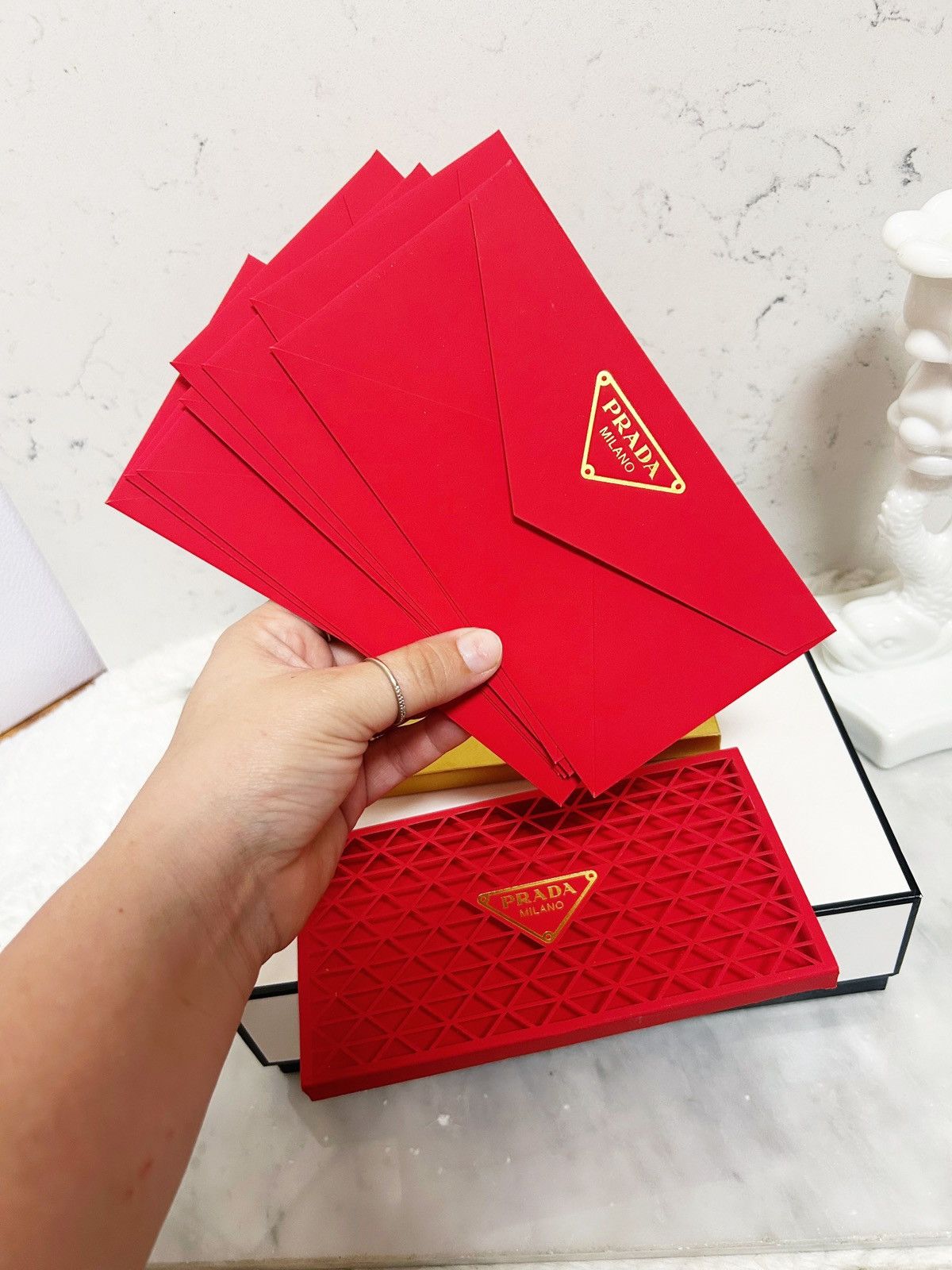 Prada Authentic Prada Lunar New Rare Year Red & Gold Envelope Set Size ONE SIZE - 1 Thumbnail