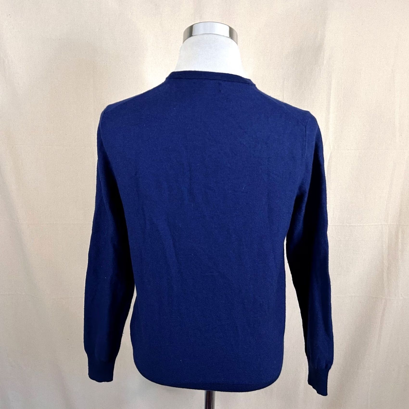 Polo Ralph Lauren Polo Ralph Lauren Medium Slim Fit Sweater Merino Wool Silk Navy Blue Crewneck Size US M / EU 48-50 / 2 - 6 Thumbnail