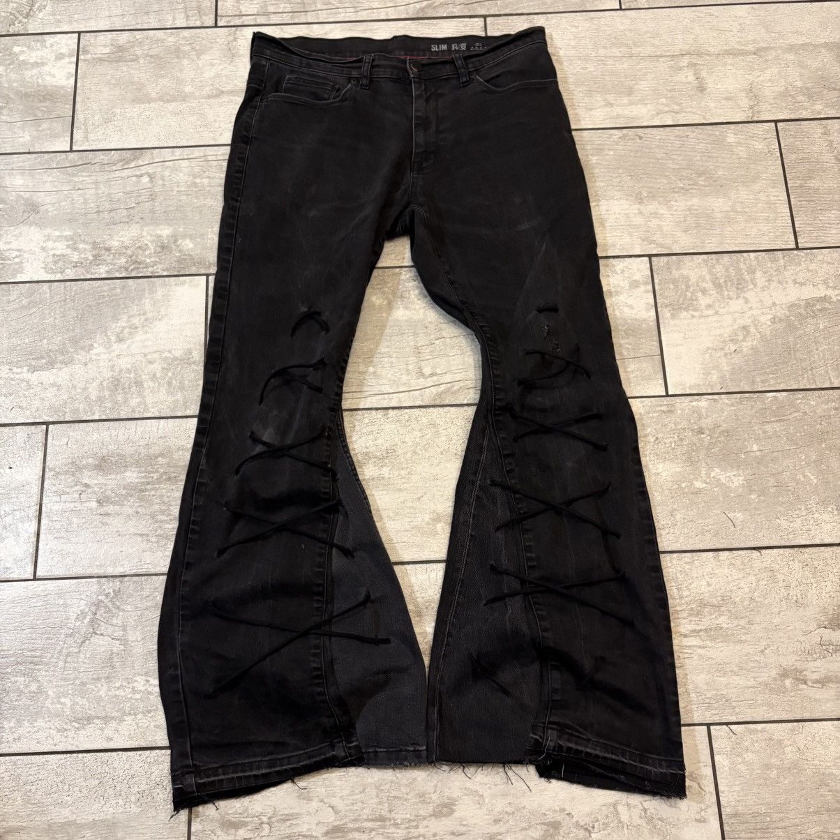 Japanese Brand rare wax handmade streetwear jeans Size US 34 / EU 50 - 1 Thumbnail