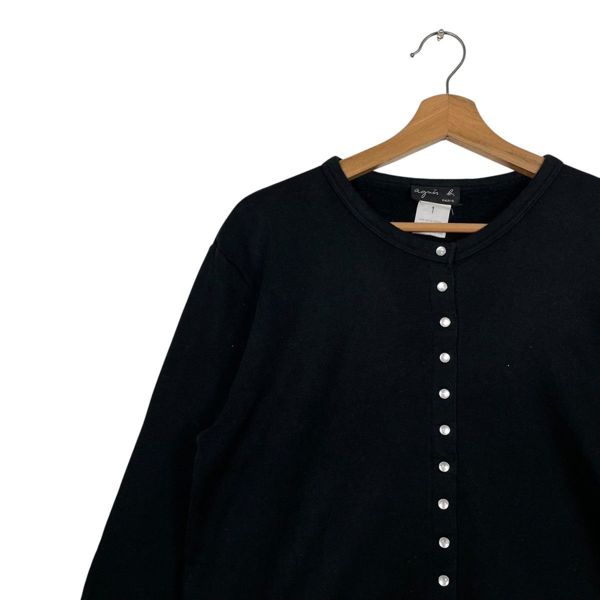 agnes b. Agnes B Snap Button Crop Top Cardigan Size S / US 4 / IT 40 - 6 Thumbnail