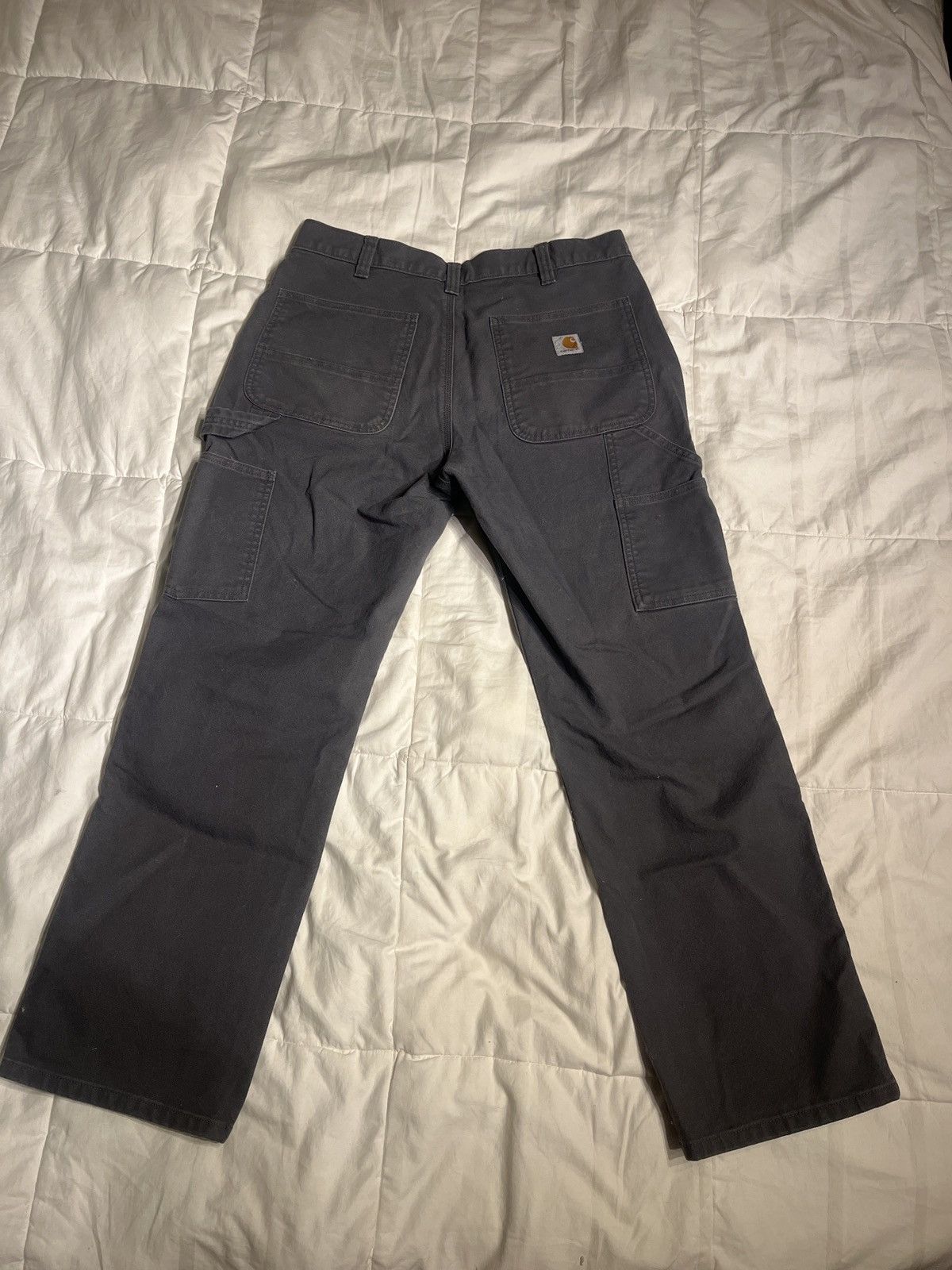 Carhartt × Vintage Gray Vintage Relaxed Fit Carhartt Gray Carpenter Work Pants Size US 33 - 1 Thumbnail