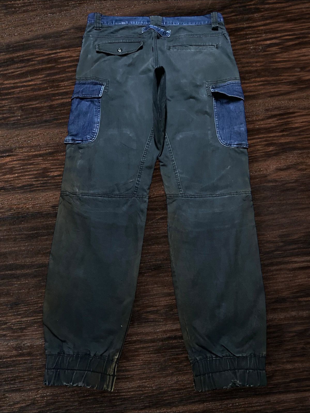 ROCKSMITH Rocky Patchwork Denim Cargo Pants / Utility Workwear Size US 34 / EU 50 - 2 Thumbnail