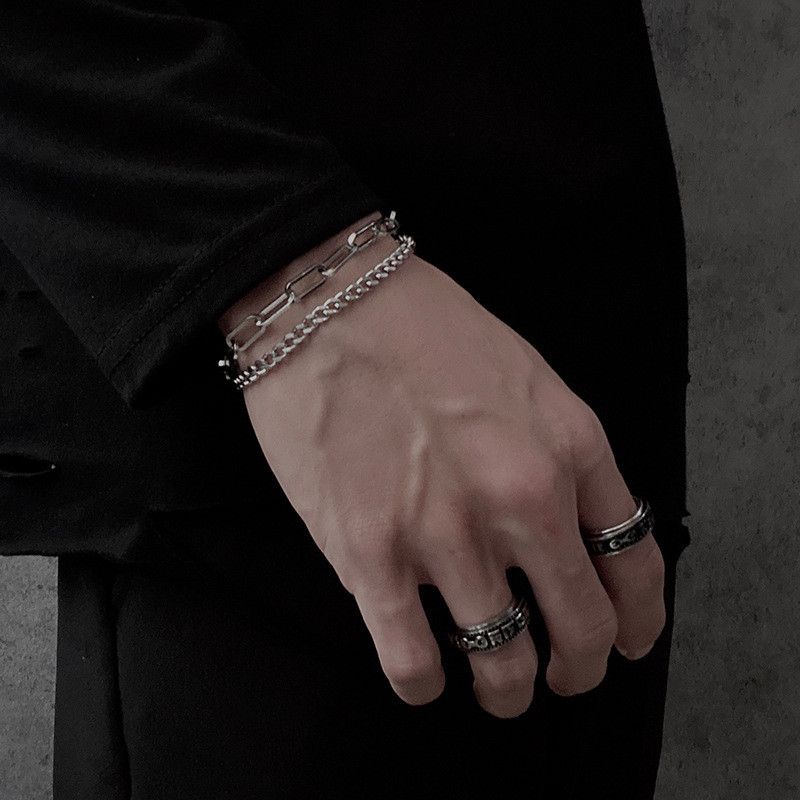 Jewelry Hip-hop Bracelet Y2K Punk Chain Gotch Bracelets Chains Size ONE SIZE - 3 Thumbnail