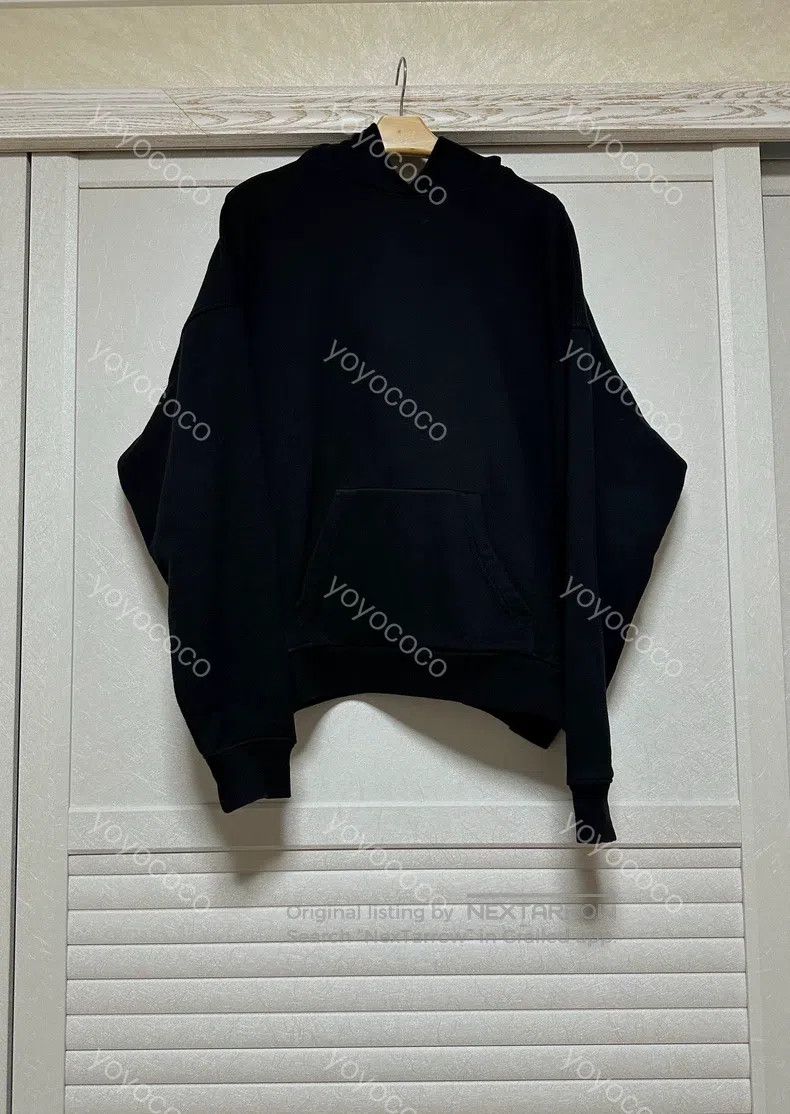 Fear of God Fear of God Dark black slit hoodie sweatshirt Size US M / EU 48-50 / 2 - 2 Thumbnail