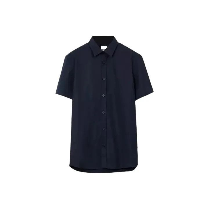 Burberry Burberry Navy Short Sleeve Button-Up Shirt Size US XXL / EU 58 / 5 - 1 Thumbnail