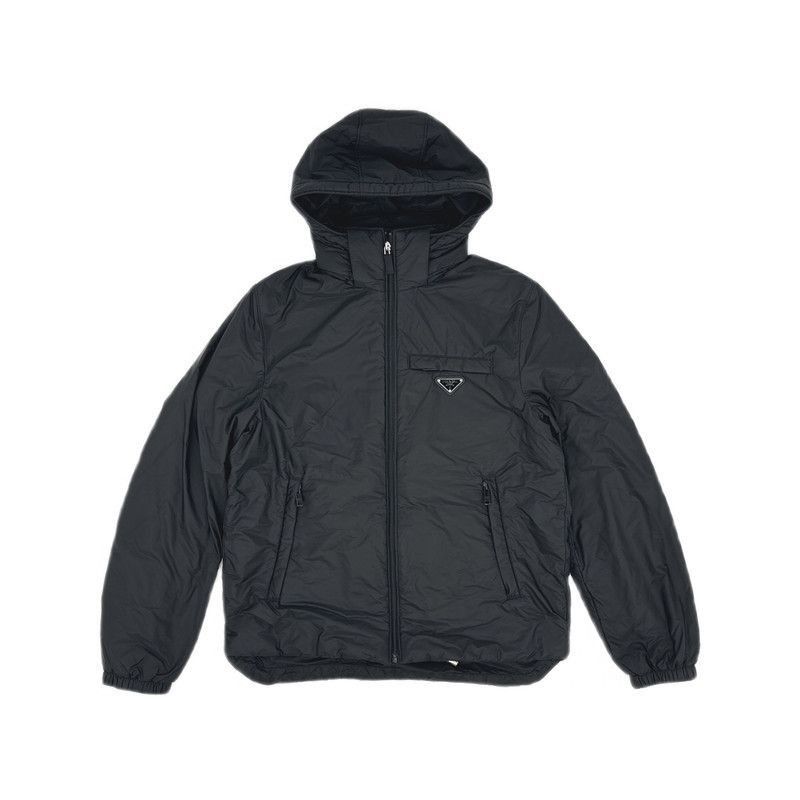 Prada Prada Black Hooded Down Jacket for Men-2506 Size US S / EU 44-46 / 1 - 3 Thumbnail
