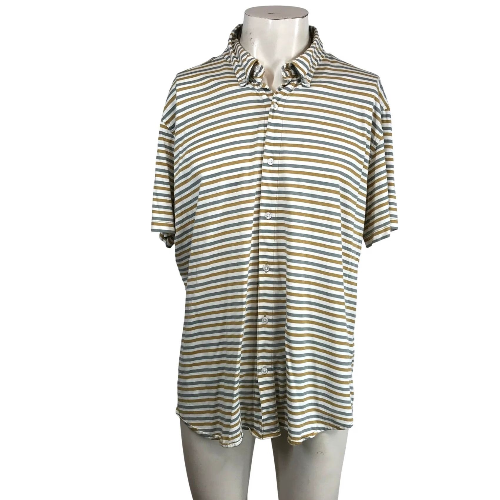 Bonobos BONOBOS Striped Short Sleeve Button-Up Shirt XL Size US XL / EU 56 / 4 - 2 Thumbnail