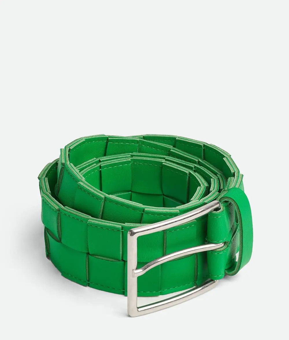 o1orln1125 Size: 85 / Maxi Intreccio Belt in Parakeet