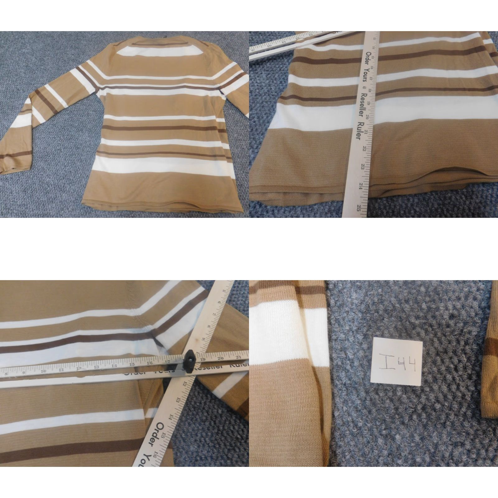 Madison Madison Studio Womens Sweater Medium brown striped pullover Size M / US 6-8 / IT 42-44 - 8 Thumbnail