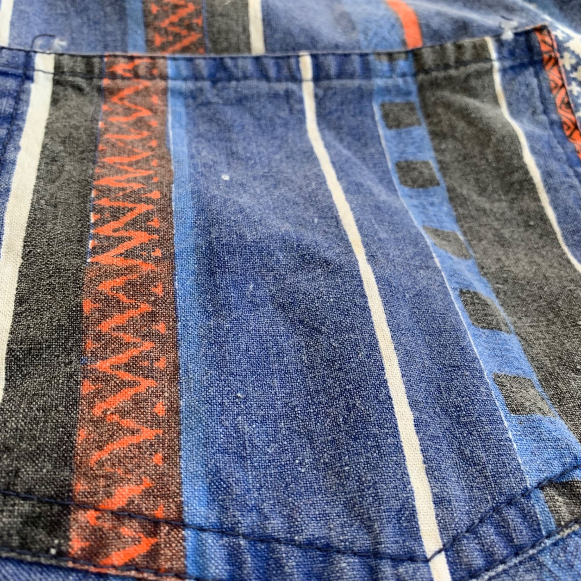 Vintage Vintage Sachin Novelty Striped Western Denim Shirt L Size US L / EU 52-54 / 3 - 7 Thumbnail