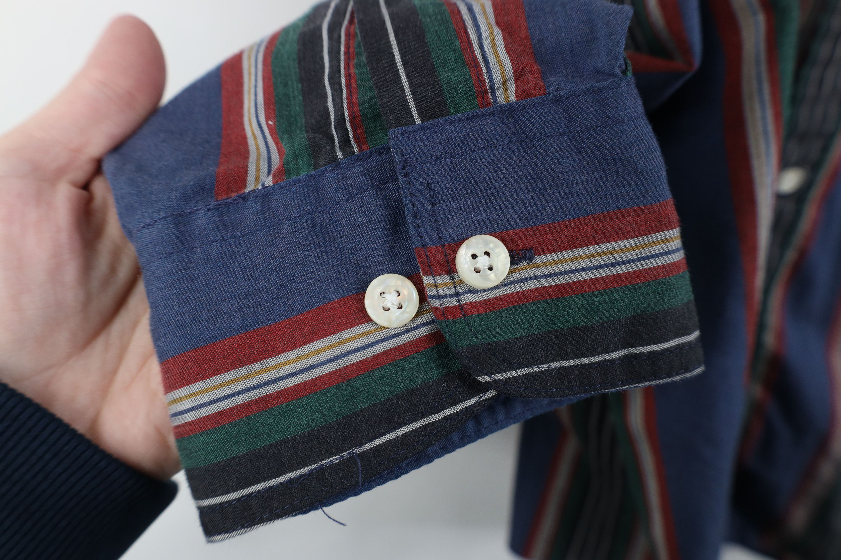 Vintage Vintage 90s Streetwear Block Collared Button Down Shirt Size US L / EU 52-54 / 3 - 6 Thumbnail