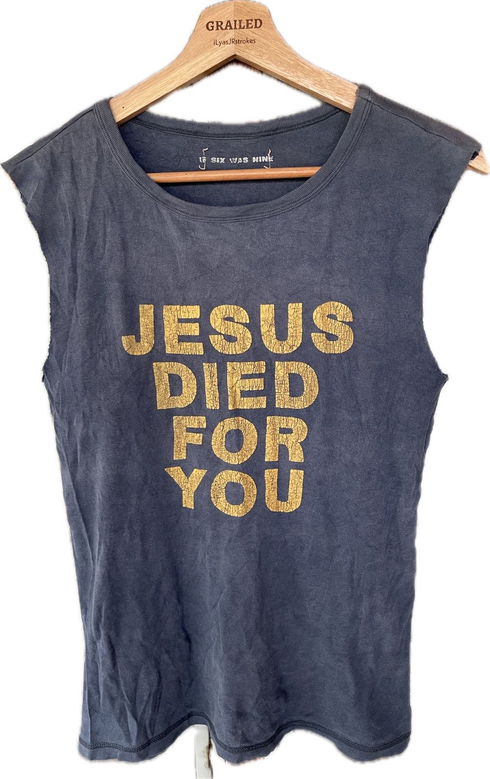 If Six Was Nine "I6W9 NO. JESUS/NS" Sleeveless Tank Top Size US S / EU 44-46 / 1 - 1 Thumbnail