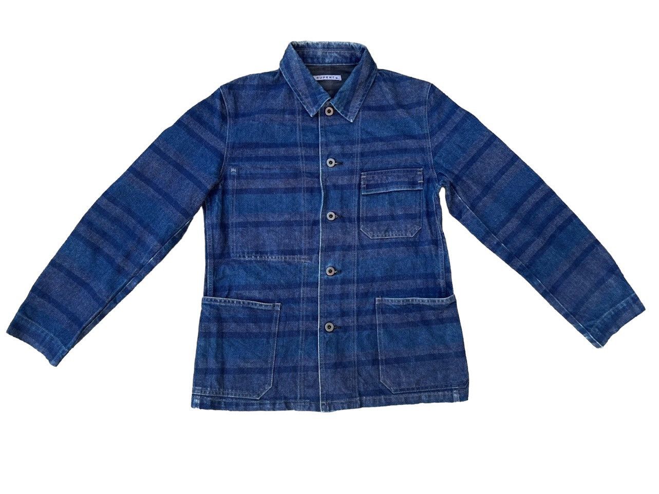 Vintage Vintage RUPERT Japan Border Striped Jailer Denim Jacket Size US S / EU 44-46 / 1 - 1 Thumbnail