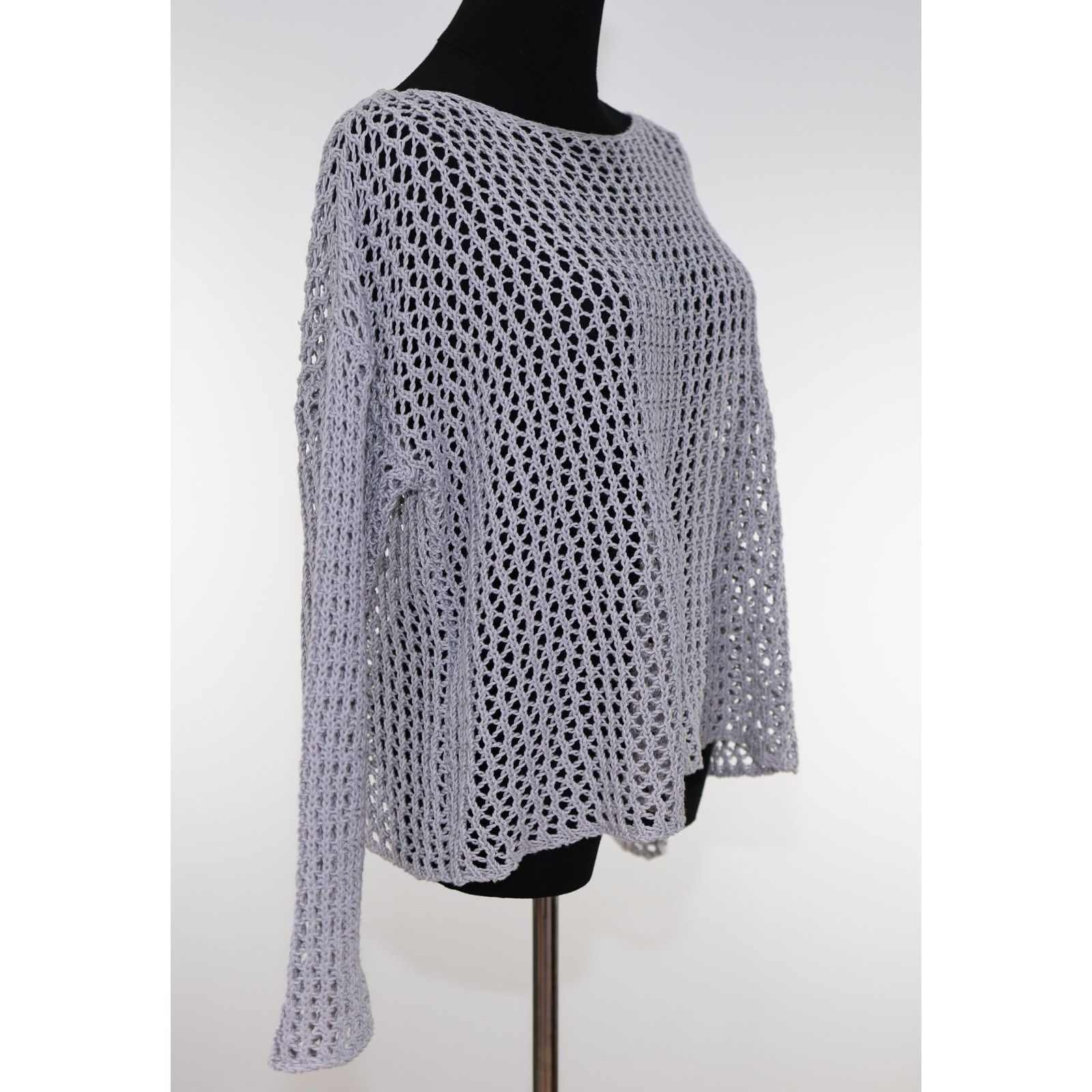 Eileen Fisher EILEEN FISHER Cotton Twisted Cord Weave Bateau Pullover Sz M Size M / US 6-8 / IT 42-44 - 3 Thumbnail