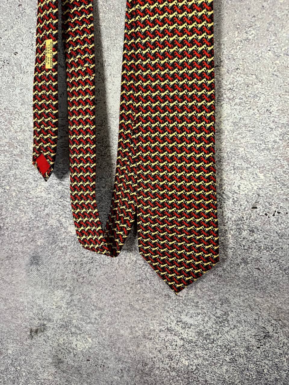 Hermes Vintage Collector's Hermes Silk Tie Horse Monogram Size ONE SIZE - 3 Thumbnail