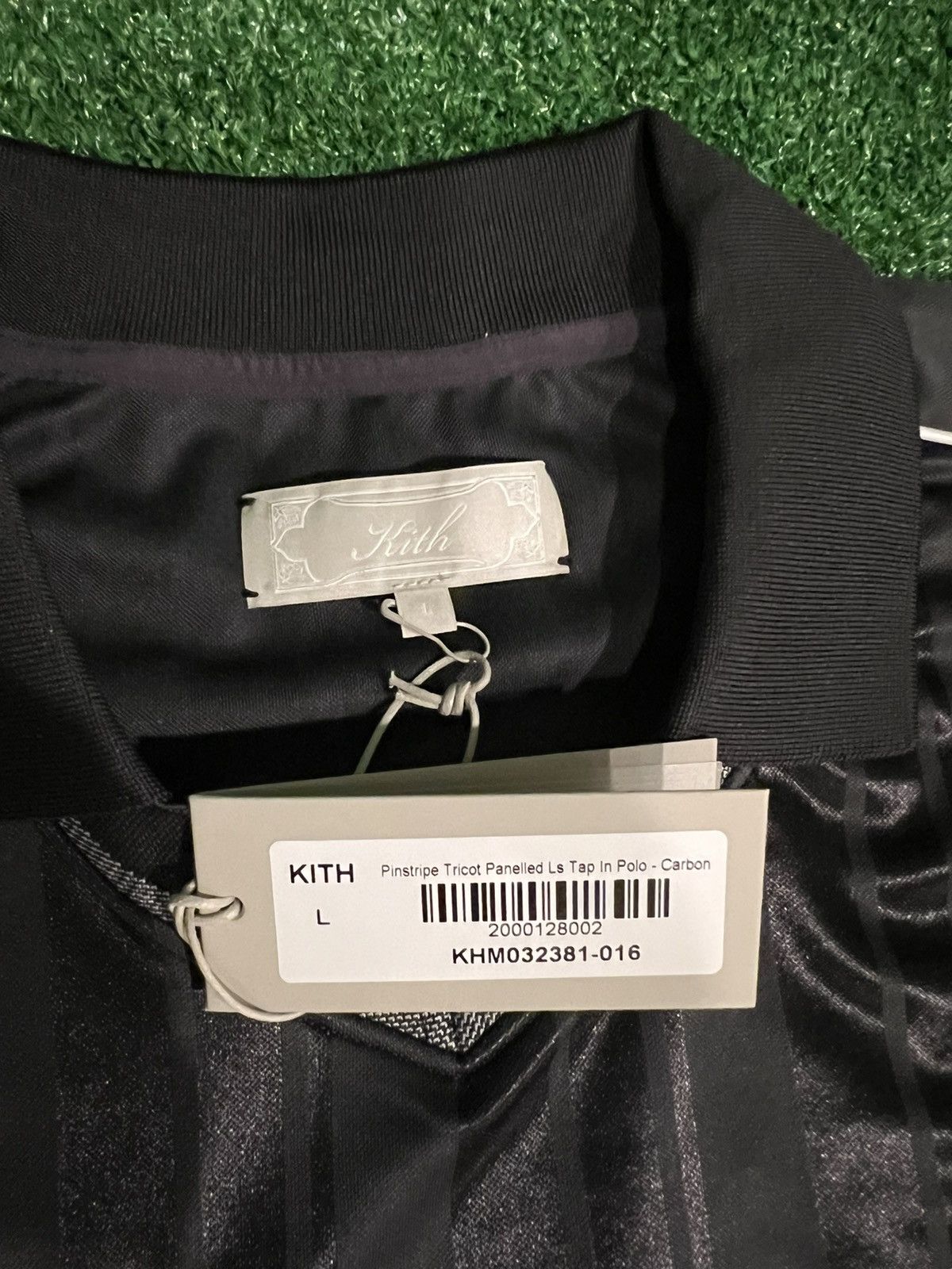 Kith Kith Pinstripe Tricot Panelled Tap In Polo Size US L / EU 52-54 / 3 - 8 Thumbnail