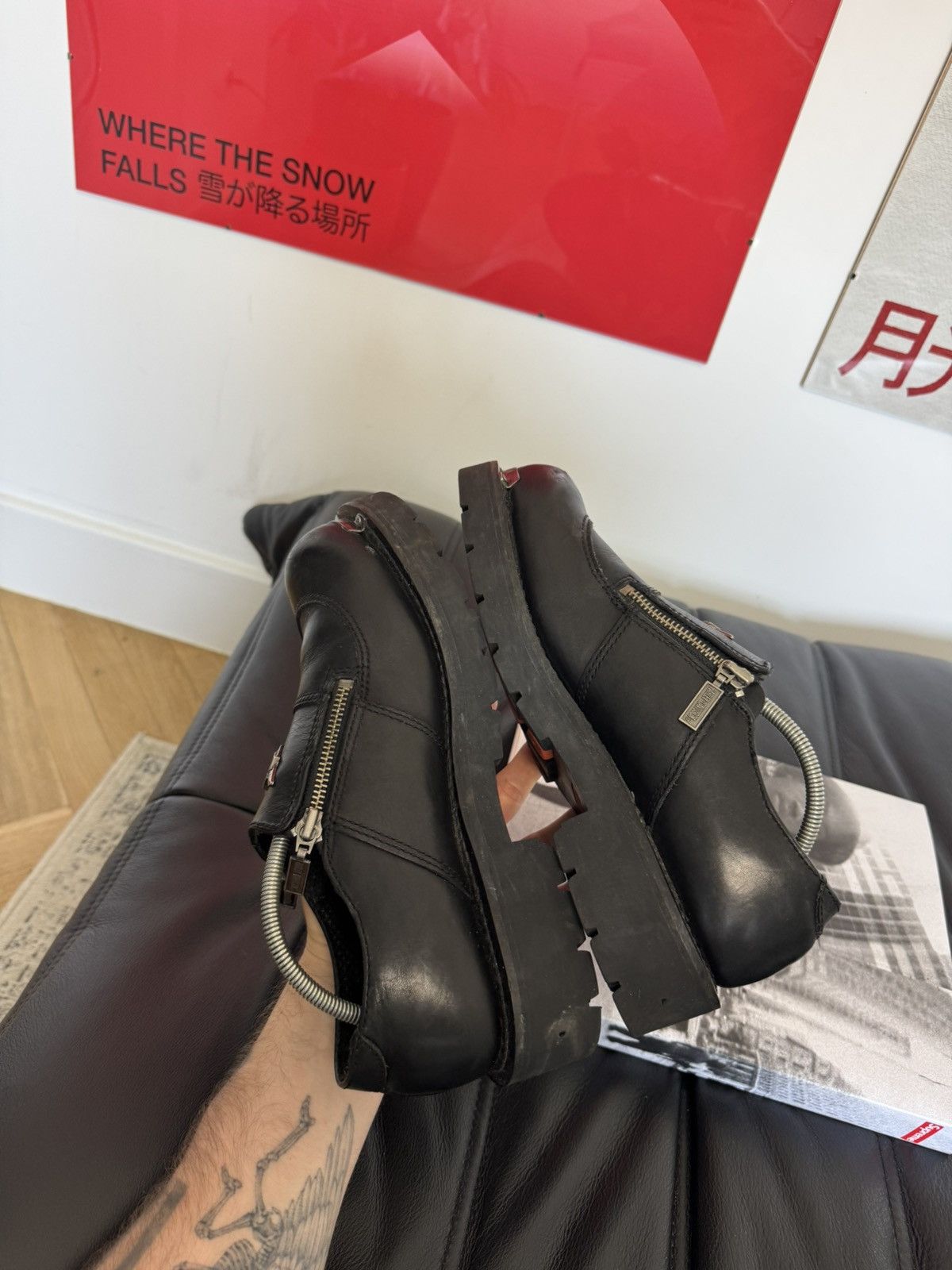 Harley Davidson Vintage Harley Davidson Leather Derby Boots Low Avant Garde Size US 8.5 / EU 41-42 - 6 Thumbnail