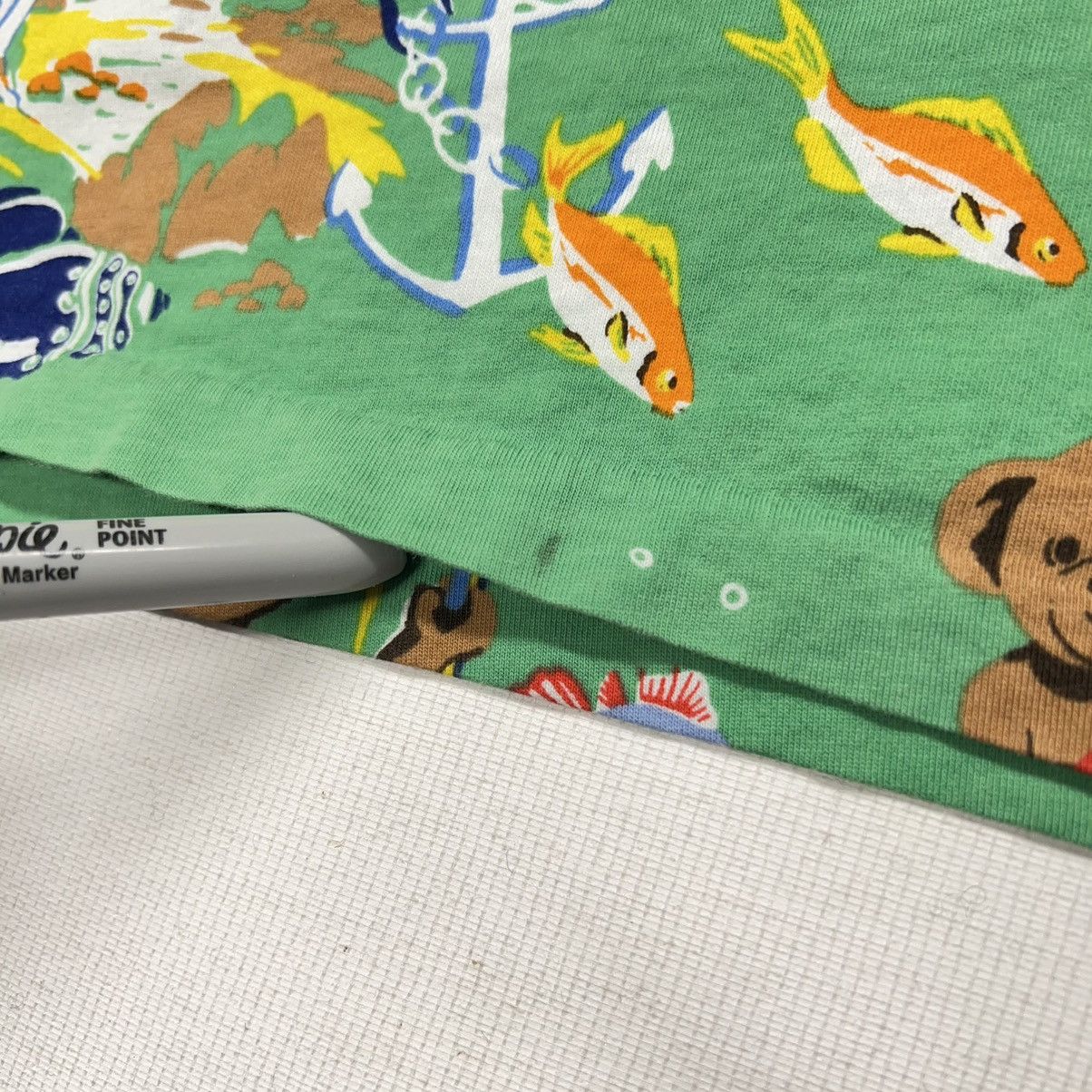Polo Ralph Lauren Polo Ralph Lauren Tee Shirt Green Underwater Bear Fish Size US XXL / EU 58 / 5 - 7 Thumbnail
