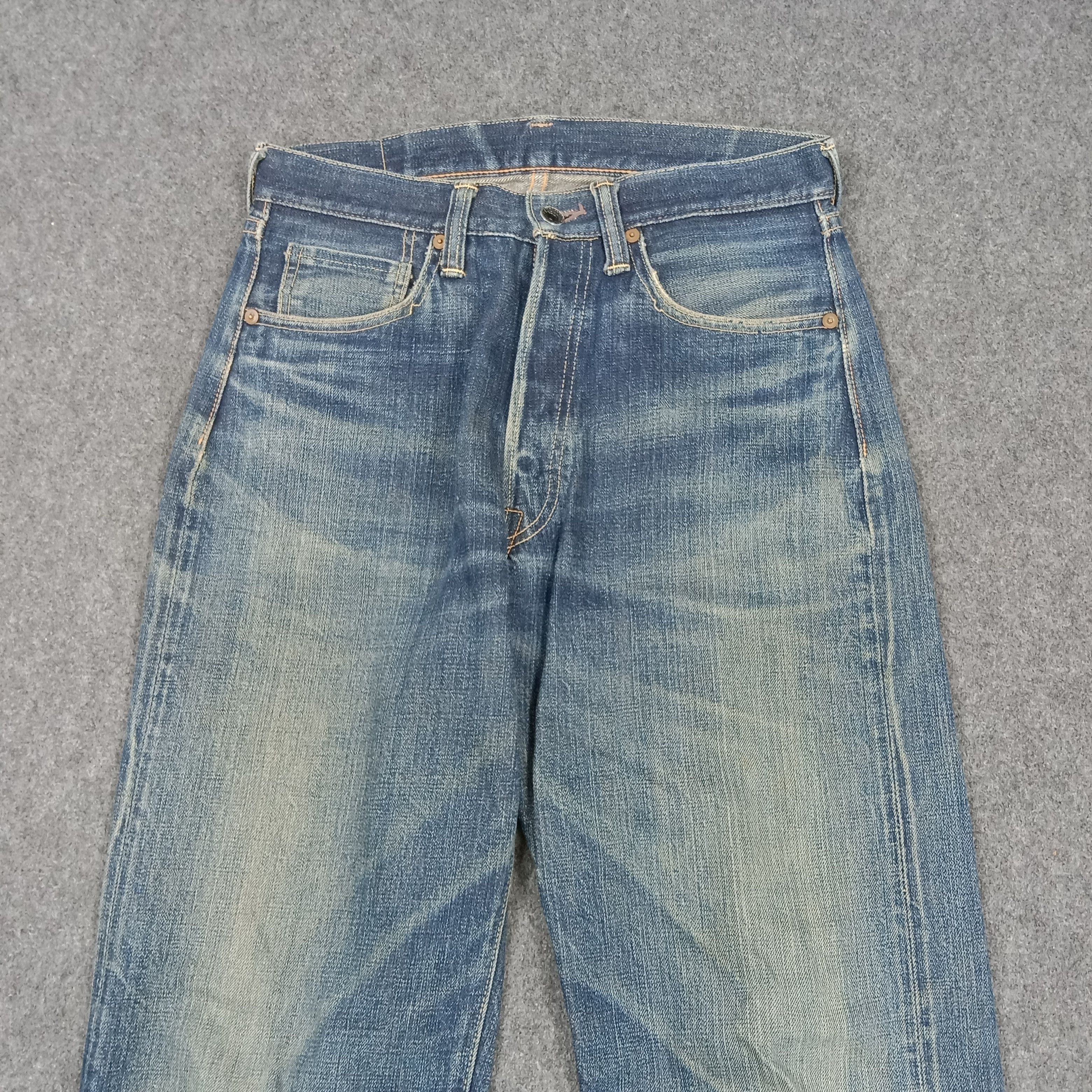 The Real McCoy's Joe McCoy 901 Selvedge Distressed Hem Denim Jeans E1A37 Size US 29 - 2 Thumbnail