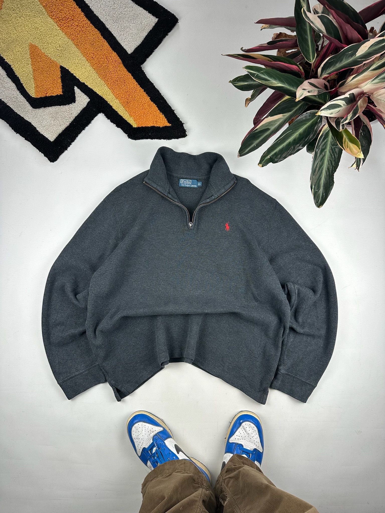 Polo Ralph Lauren Rare! 1/4 Zip Polo Ralph Lauren Sweater Vintage 90s Size US XL / EU 56 / 4 - 1 Thumbnail