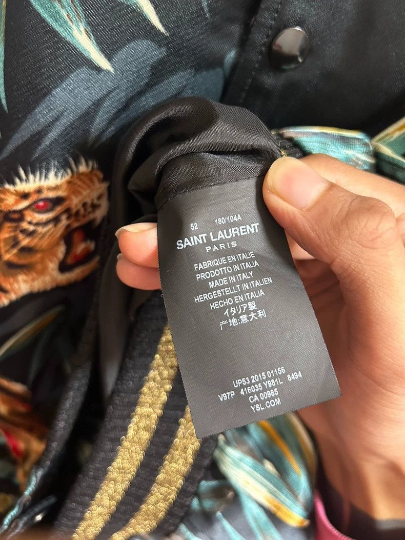 Saint Laurent Paris Saint Laurent Paris 15ss Tiger Eagle Silk Jacket-2506 Size US M / EU 48-50 / 2 - 5 Thumbnail