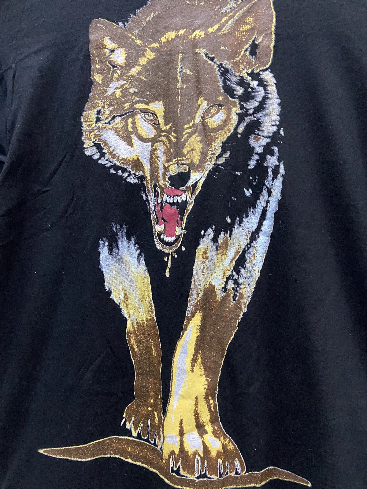Vintage VINTAGE ZOWIE ANIMAL DOG WOLF PRINT TEE SHIRT Size US L / EU 52-54 / 3 - 6 Thumbnail
