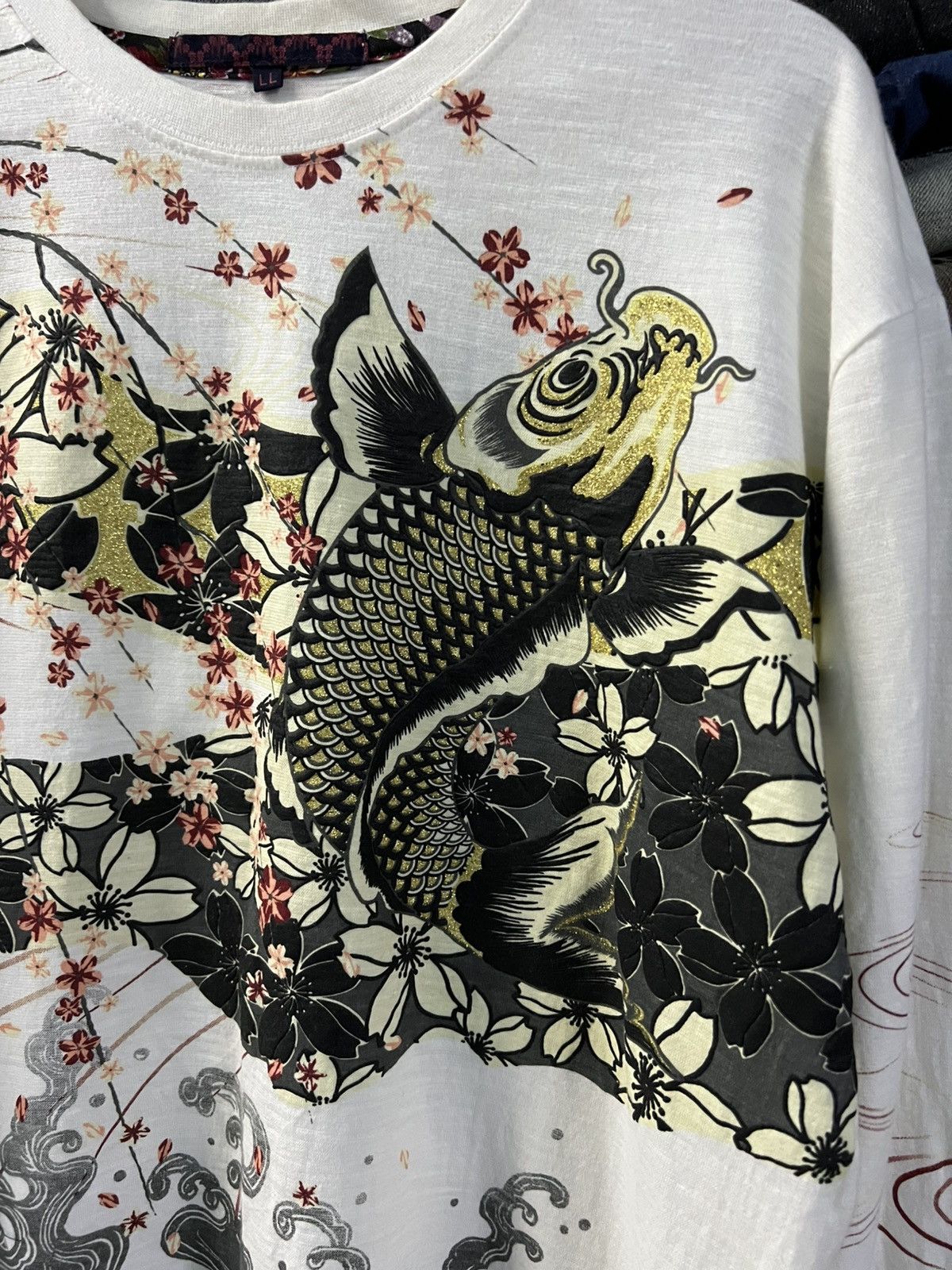 If Six Was Nine × Japanese Brand VINTAGE SUKAJAN KOI FISH LONG SLEEVE Size US M / EU 48-50 / 2 - 5 Thumbnail