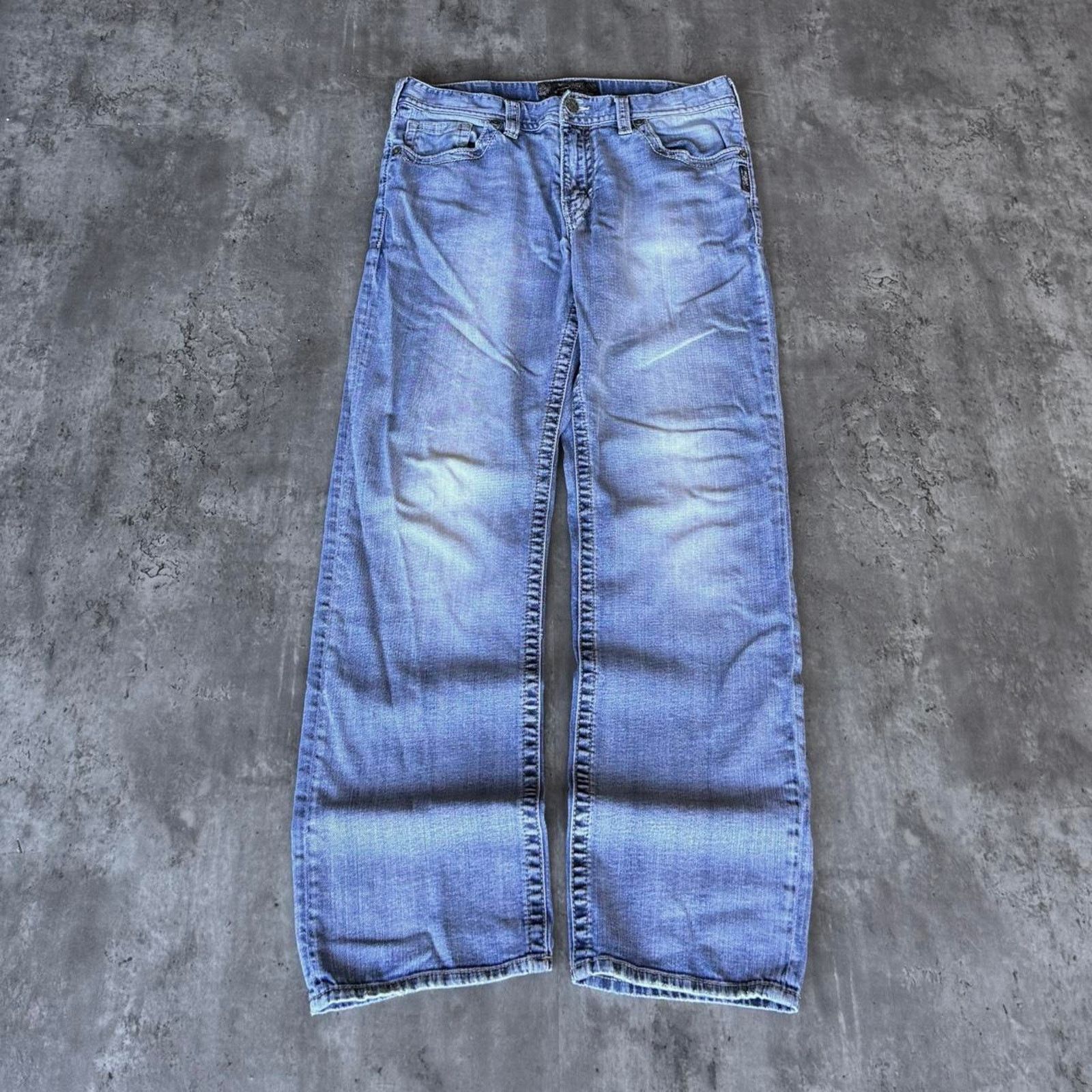 Silver Jeans Co. × Vintage Vintage Y2K Silver Jeans Embroidered Opium Denim Jeans Size US 34 / EU 50 - 2 Thumbnail