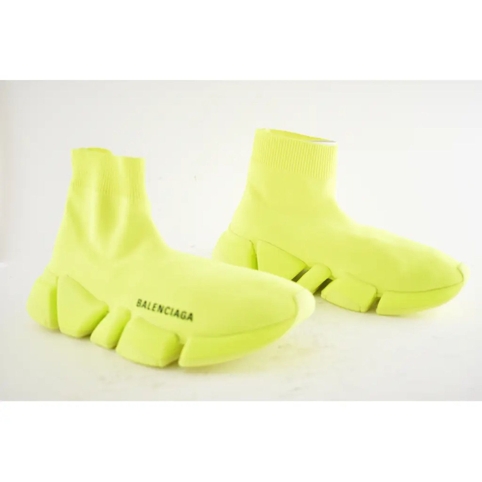 Balenciaga Balenciaga Speed 2.0 Sock Fluo Yellow Neon High Top Knit Size US 7 / IT 37 - 3 Thumbnail
