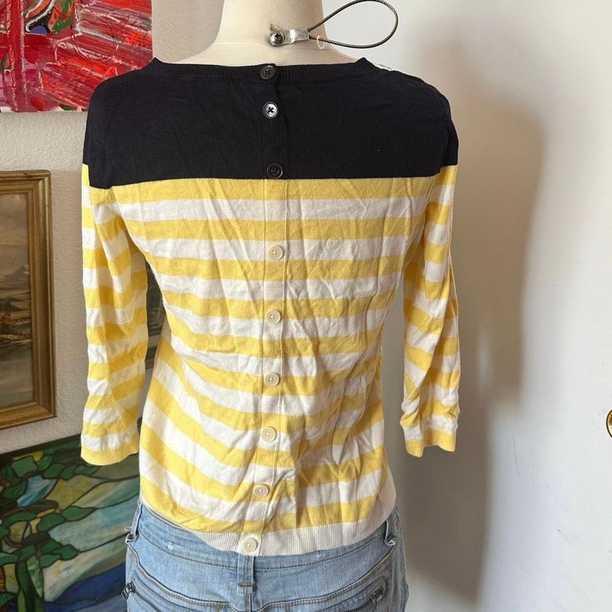 Other talbots yellow and white long sleeve sweater Size S / US 4 / IT 40 - 2 Thumbnail