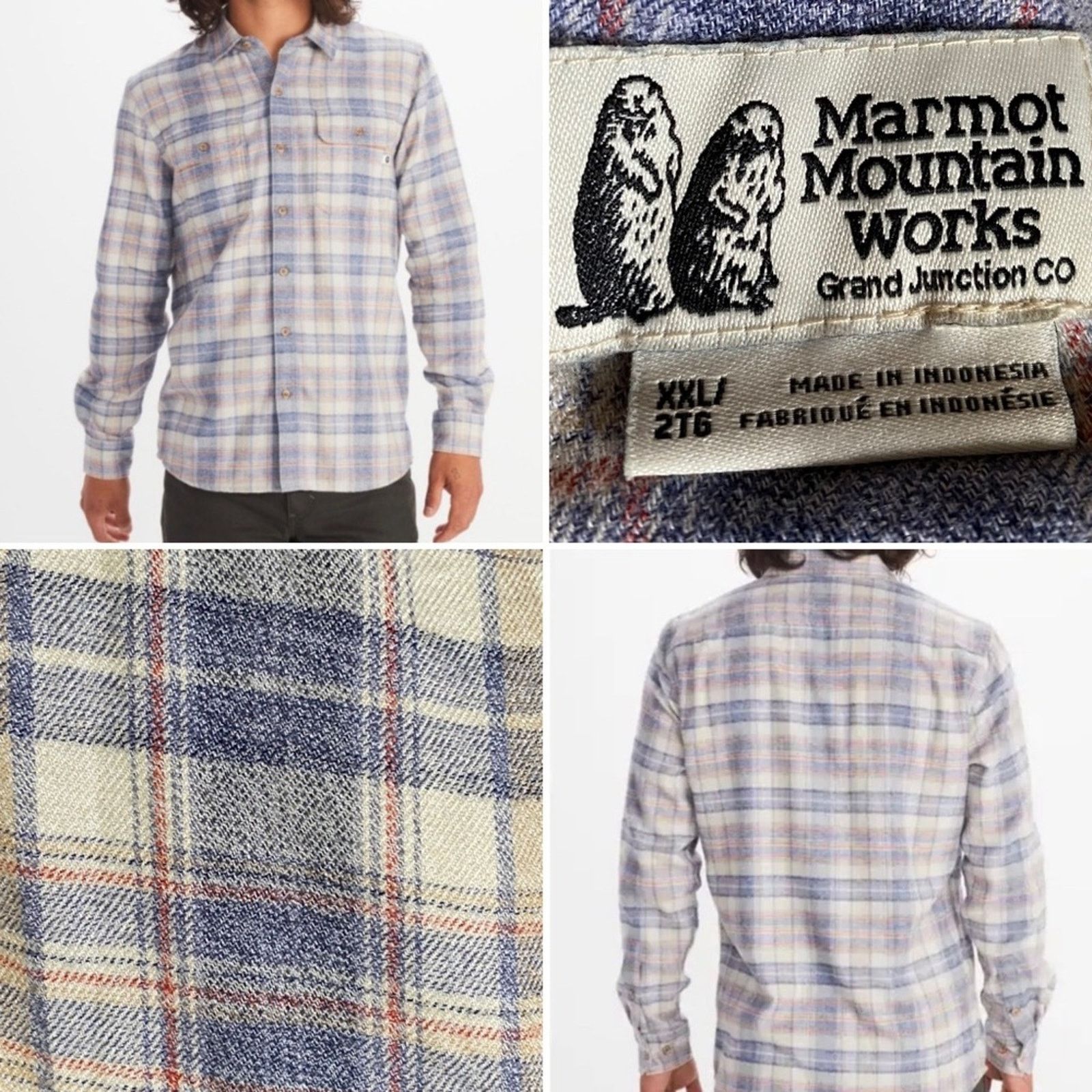 Marmot MARMOT $85 Men's Fairfax Heathered Midweight Flannel XXL EUC Size US XXL / EU 58 / 5 - 3 Thumbnail