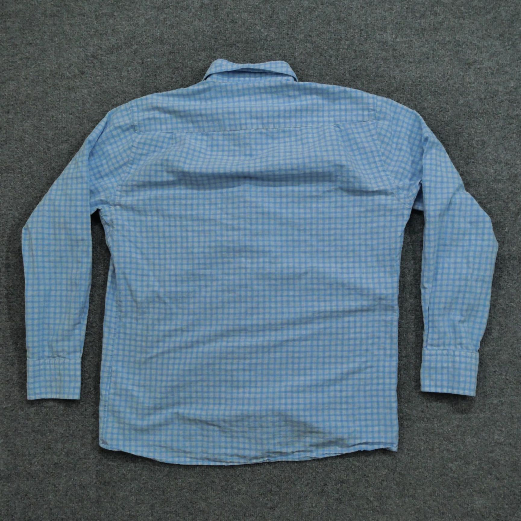 Peter Millar VINTAGE Peter Millar Shirt Mens M Blue Plaid Button Up Long Sleeve Chambray Size US M / EU 48-50 / 2 - 5 Thumbnail