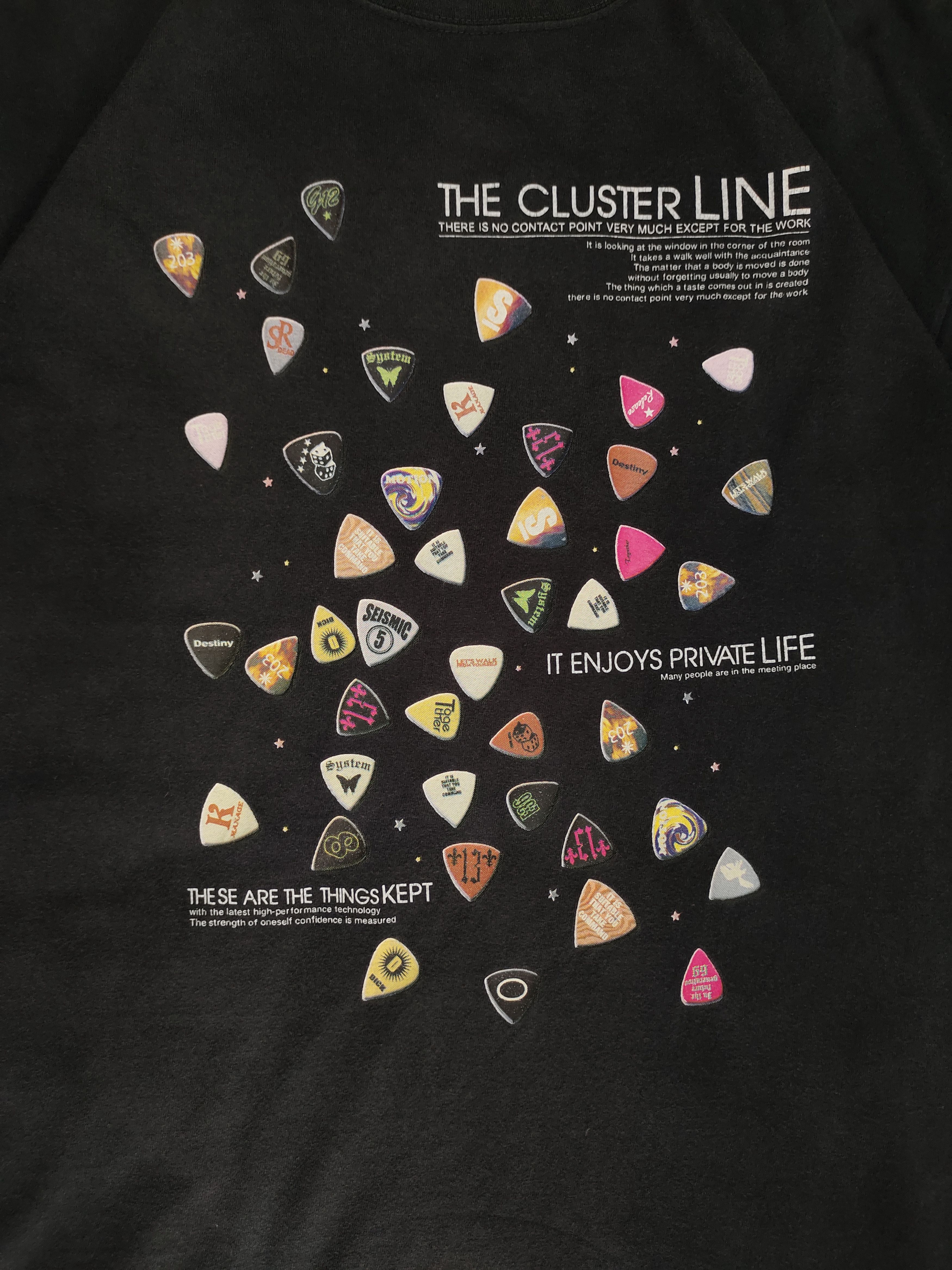 Vintage Vintage The Cluster Line T-Shirt Y2k Streetwear Hype Size US M / EU 48-50 / 2 - 2 Thumbnail