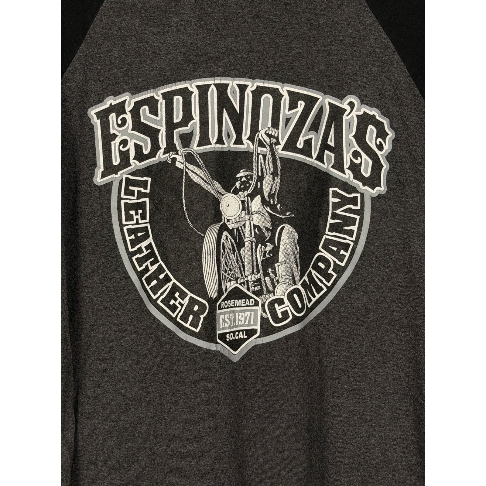 Gildan Espinoza's Leather Co 3/4 Round Hem Jersey T-Shirt Moto 3XL Size US XXL / EU 58 / 5 - 7 Thumbnail